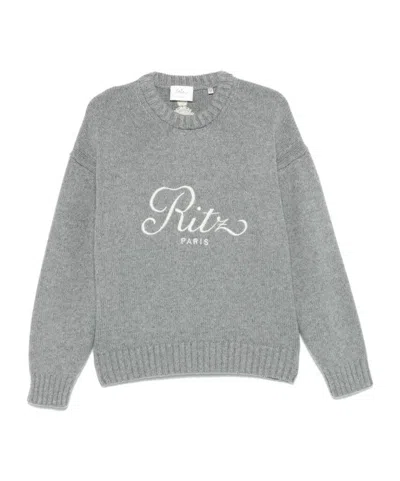 Frame X Ritz Paris Joint Sweater In Gray