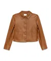 Frame X Ritz Paris Leather Jacket In Brown