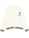 Frame X Ritz Paris Logo-embroidered Cardigan In White