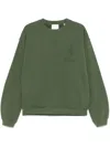 Frame X Ritz Paris Logo-embroidered Sweatshirt In Green
