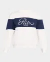 Frame White Crewneck Sweatshirt With Contrasting Logo Print In Cotton Woman In Cream