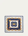 Frame X Ritz Paris Silk Scarf In Cream Multi