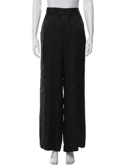 Pre-owned Frame X Ritz Paris Silk Wide Leg Pants In Black