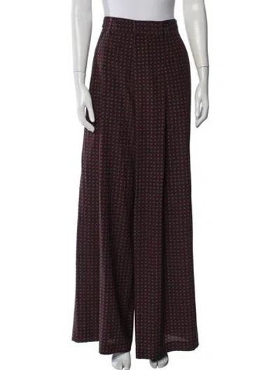 Pre-owned Frame X Ritz Paris Silk Wide Leg Pants W/ Tags In Burgundy