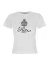 Frame X Ritz Paris White T-shirt With Ritz Paris Logo On The Front In Cotton Woman In White