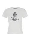 Frame X Ritz Paris White T-shirt With Ritz Paris Logo On The Front In Cotton Woman In White