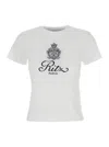 Frame X Ritz Paris White T-shirt With Ritz Paris Logo On The Front In Cotton Woman In White