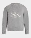 Frame X Ritz Paris X Ritz Paris Men's Cashmere Sweater In Grey Melan