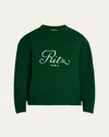 Frame X Ritz Paris X Ritz Paris Men's Cashmere Sweater In Hunter Green
