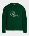 Frame X Ritz Paris X Ritz Paris Men's Cashmere Sweater In Hunter Green