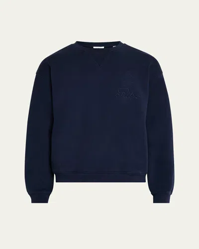 Frame X Ritz Paris X Ritz Paris Men's Tonal Sweatshirt In Dark Navy