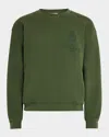 Frame X Ritz Paris Logo-embroidered Sweatshirt In Hunter Gre