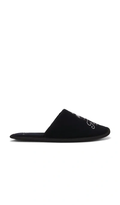 Frame X Ritz Velvet Slippers In Blue