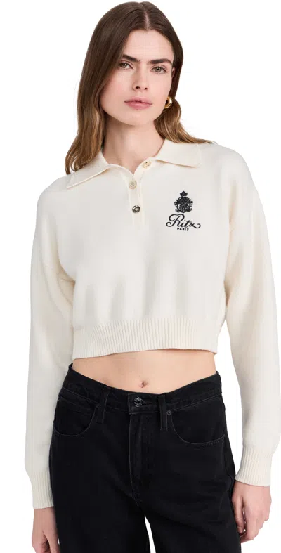 Frame X Ritz Women's Crest Cashmere Sweater Cream