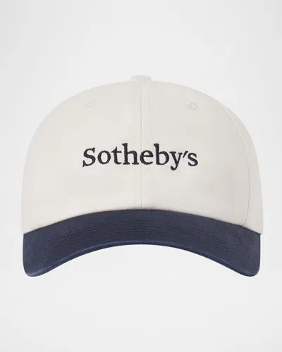 Frame X Sotheby & Apos;s The Baseball Cap In Cream/navy