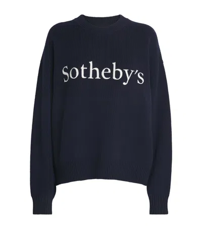 Frame X Sotheby's Cashmere Sweater In Blue