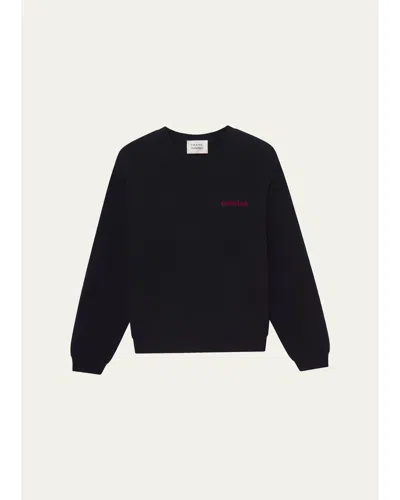Frame X Sotheby's Cashmere Sweater In Navy
