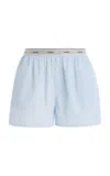 Frame X Sotheby's Cotton Boxer Shorts In Blue
