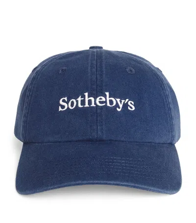 Frame X Sotheby's Cotton Corduroy Cap In Blue