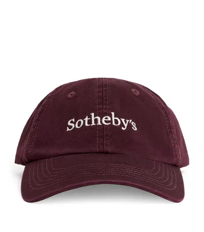 Frame X Sotheby's Cotton Corduroy Cap In Burgundy