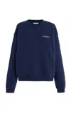 Frame X Sotheby's Cotton Sweatshirt In Blue