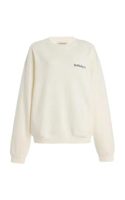 Frame X Sotheby's Cotton Sweatshirt In Neutral