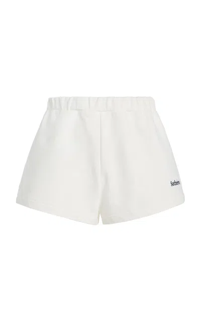 Frame X Sotheby's Cotton Sweatshorts In White