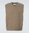 Frame Yak And Wool Sweater Vest In Brown