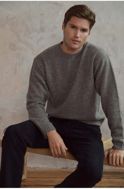 Frame Yak Blend Sweater In Dark Taupe In Brown