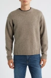 Frame Ribbed Knit Sweater In Burgundy