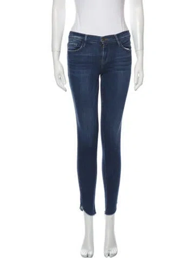 Pre-owned Frame York Skinny Leg Jeans In Blue