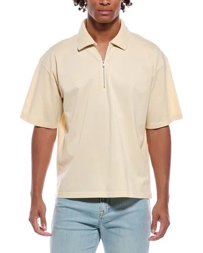 Frame Zip Polo Shirt In Neutral