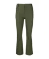 Frame Zipper Opening And Closing Bell-bottom Casual Pants In Green