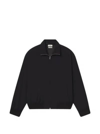 Frame Zip-up Wool Jacket In Black
