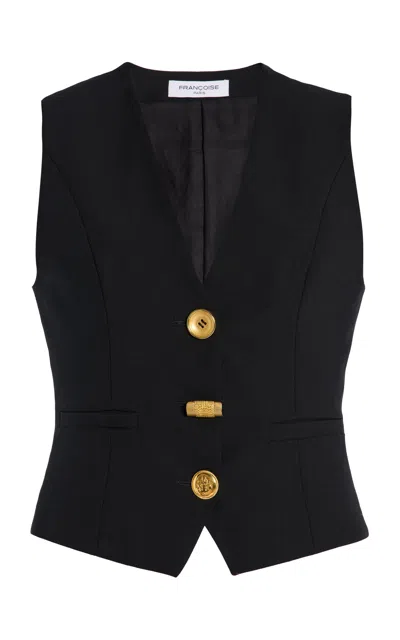 Franãoise Anita Wool Vest In Black