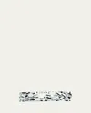 France Luxe Black & White Classic Rectangle Barrette In Hesperi