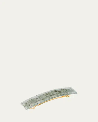 France Luxe Classic Rectangle Barrette In Victoria Sage
