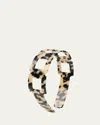 France Luxe Cutout Acetate Headband In Ivory Tokyo
