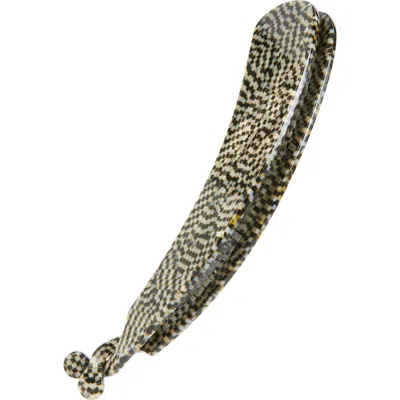 France Luxe Estelle Large Banana Clip In Opera Silver