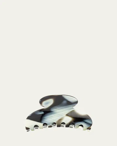 France Luxe Horn-patterned Couture Jaw Clip - Classic In Black Horn