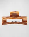 France Luxe Large Cutout Rectangle Jaw Hair Clip In Caramel Horn