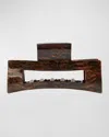 France Luxe Large Cutout Rectangle Jaw Hair Clip In Mojave