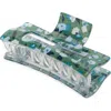 France Luxe 'large' Jaw Clip In Botanic Green