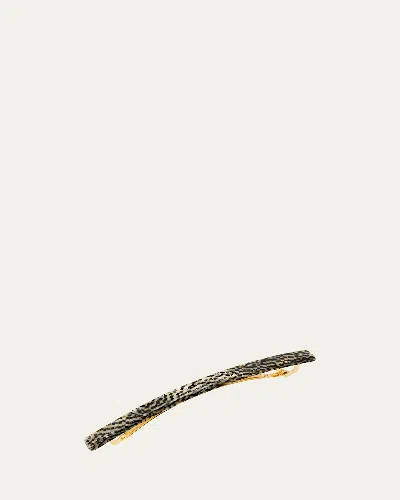 France Luxe Long & Skinny Barrette In Opera Silver