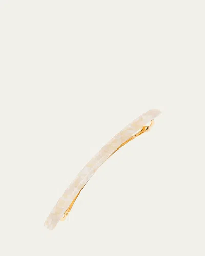 France Luxe Long & Skinny Barrette In Pavlova White