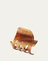 France Luxe Medium Gallery Jaw- Classic In Caramel Horn