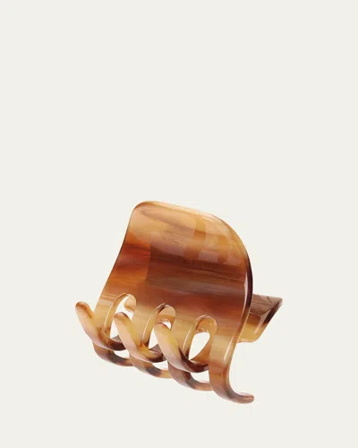 France Luxe Medium Gallery Jaw- Classic In Caramel Horn