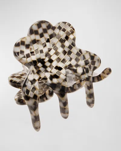 France Luxe Mermaid Mini Jaw Hair Clip In Opera Silver