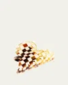 France Luxe Mini Couture Jaw Clip In Damier