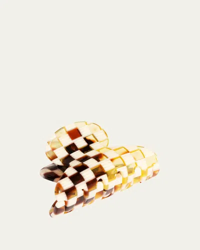 France Luxe Mini Couture Jaw Clip In Damier